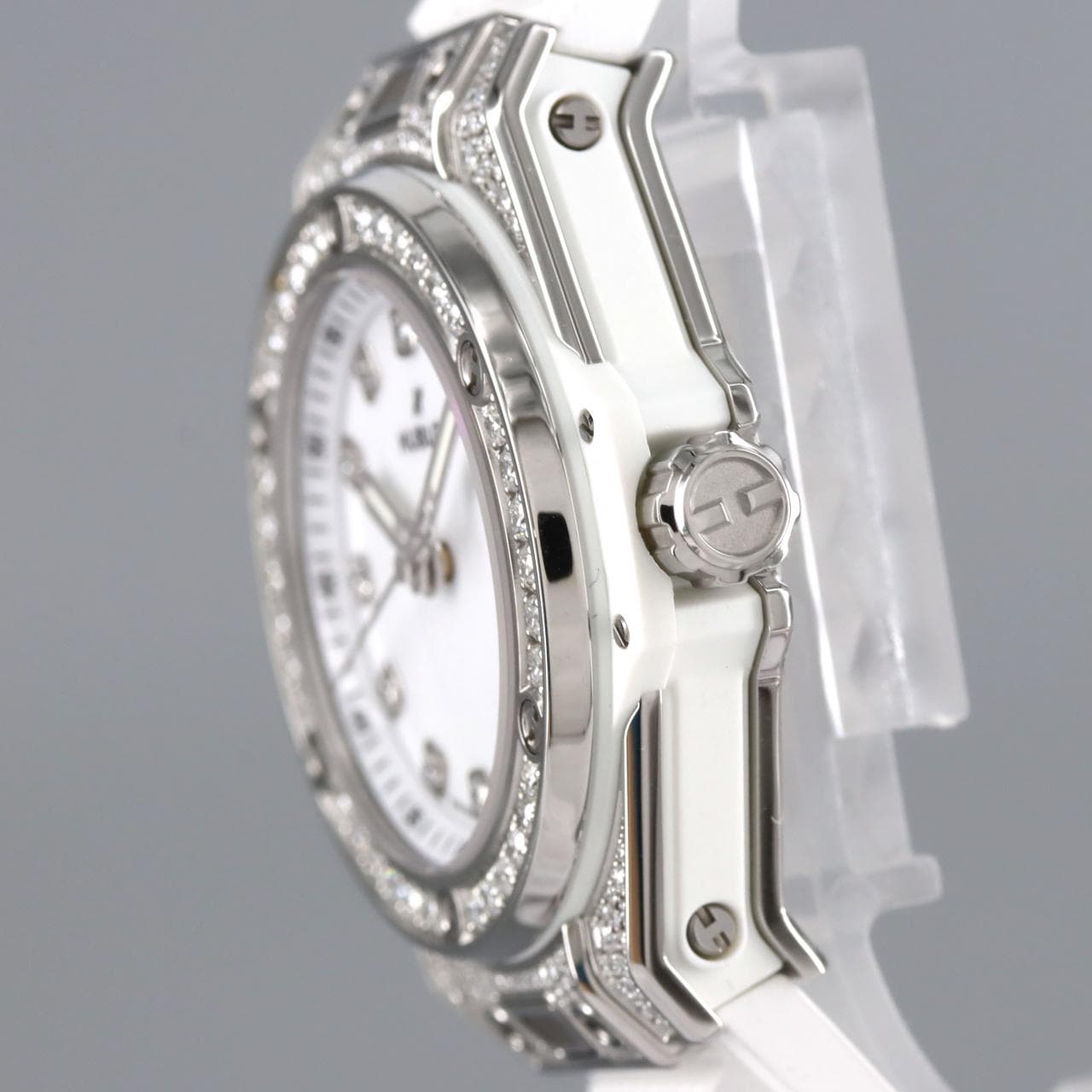 ウブロ ビッグバンワンクリックスチールホワイトパヴェ 485.SE.2210.RW.1604 SS 自動巻
