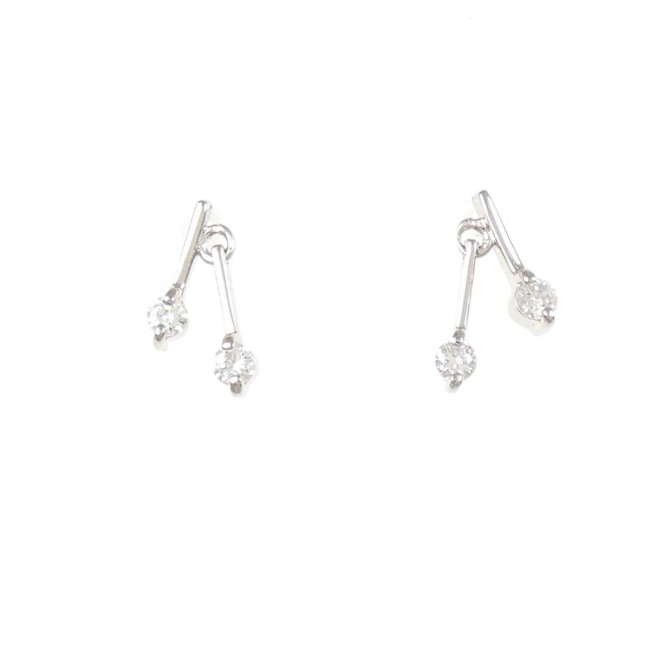 PT900 ダイヤモンド ピアス 0.14CT