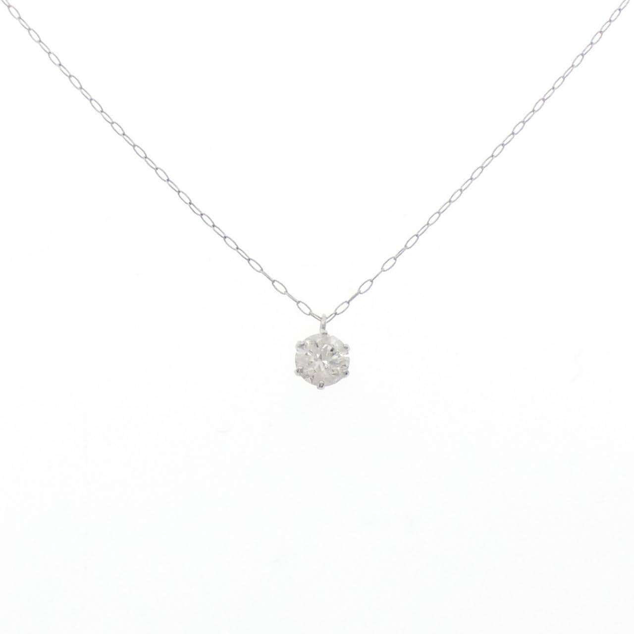 PT900/PT850 ソリティア ダイヤモンド ネックレス 0.37CT