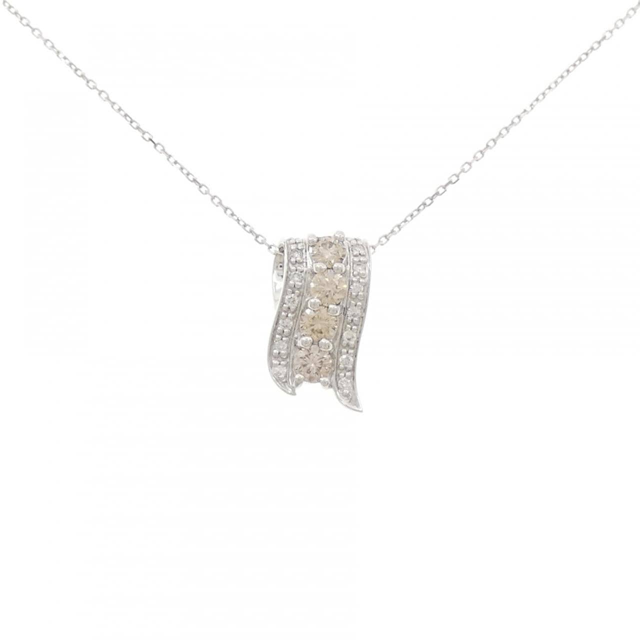 K18WG ダイヤモンド ネックレス 0.65CT