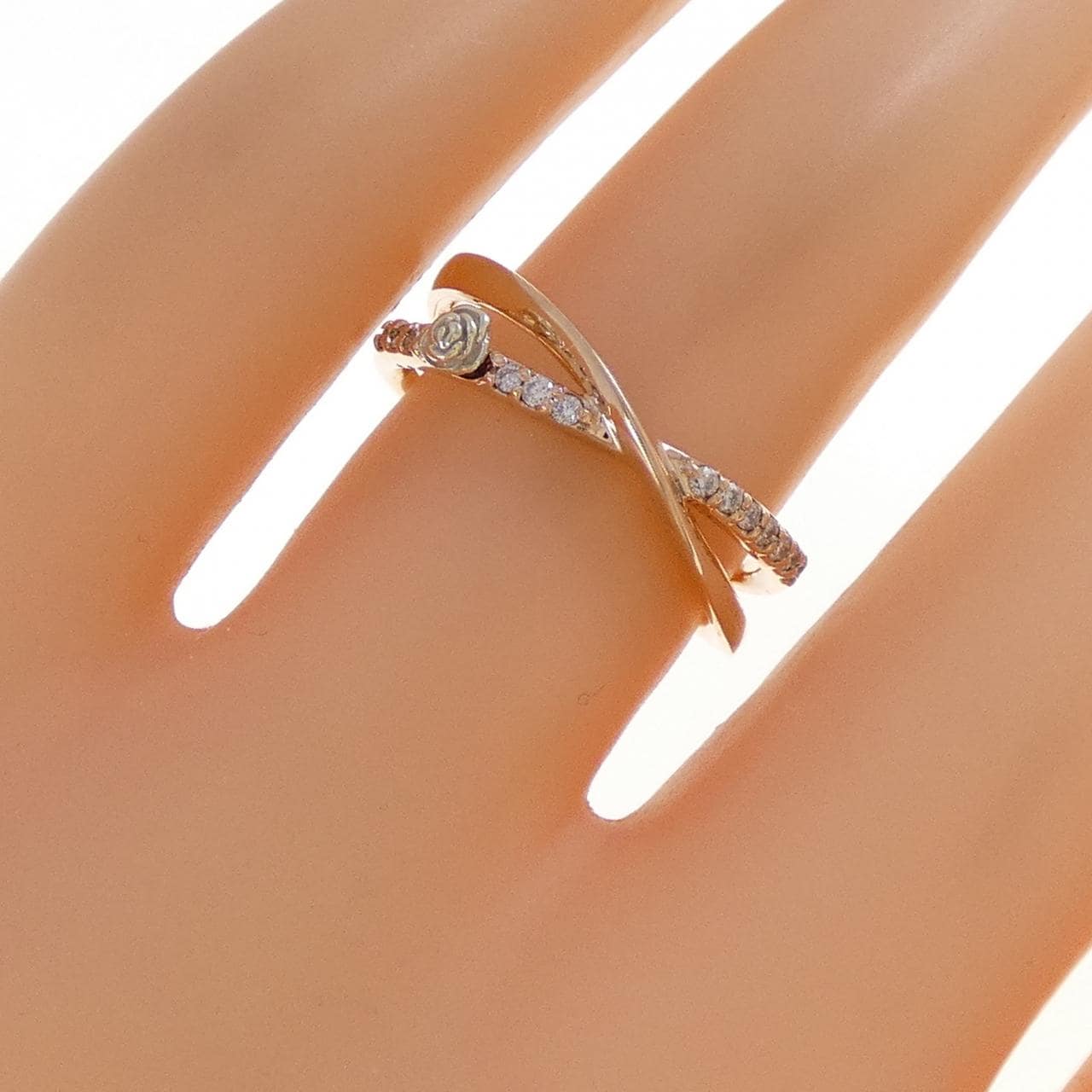 K10PG/K10WG ローズ ダイヤモンド リング 0.09CT