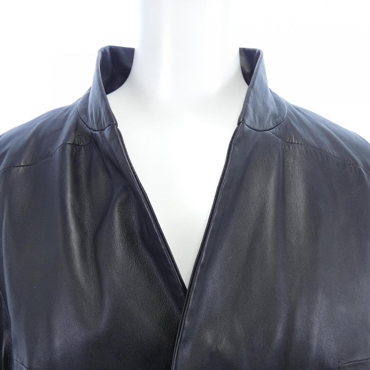 NAVY WO N63LC18 レザーコート