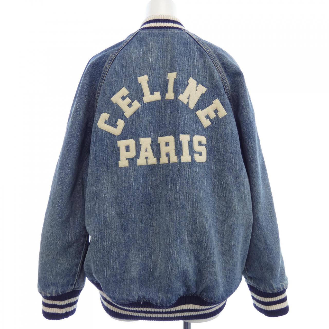 セリーヌ CELINE TEDDY JACKET IN CLEAN OCEAN BREATHE WASH 2Q930777Y デニムジャケット
