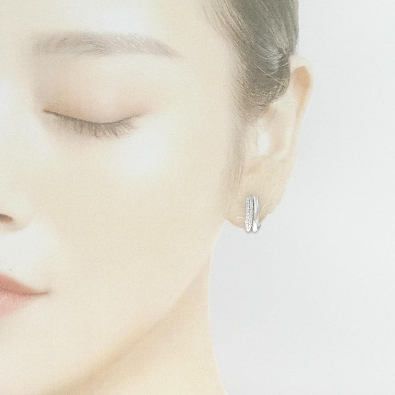 K18WG ダイヤモンド ピアス/イヤリング 0.30CT