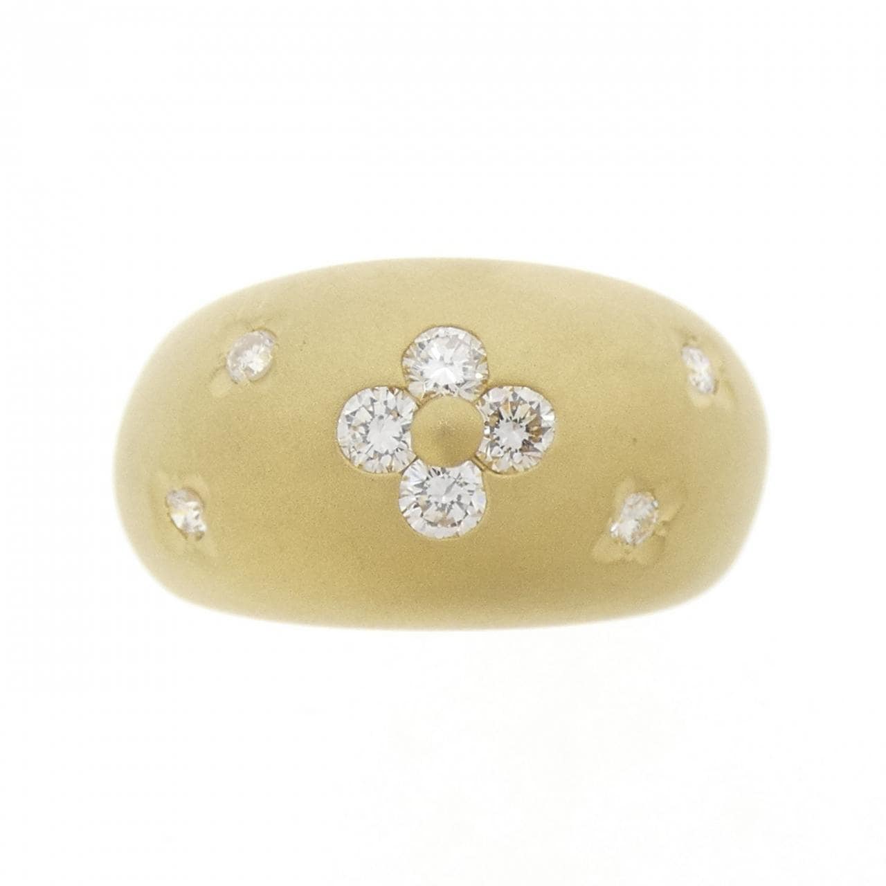 K18YG フラワー ダイヤモンド リング 0.36CT
