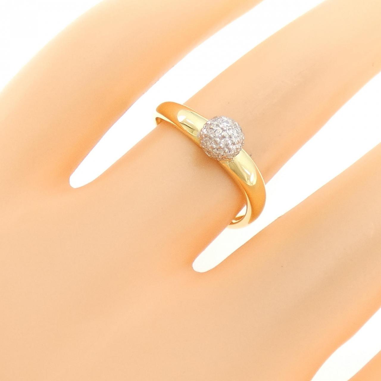 K18YG/K18WG ダイヤモンド リング 0.20CT