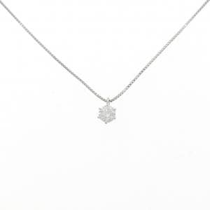 PT900/PT850 ソリティア ダイヤモンド ネックレス 0.326CT