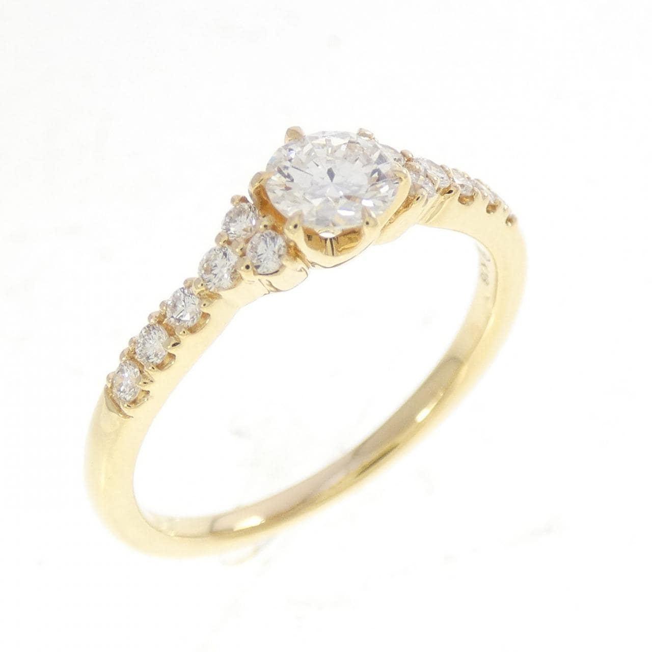 K18YG ダイヤモンド リング 0.308CT G SI2 Good