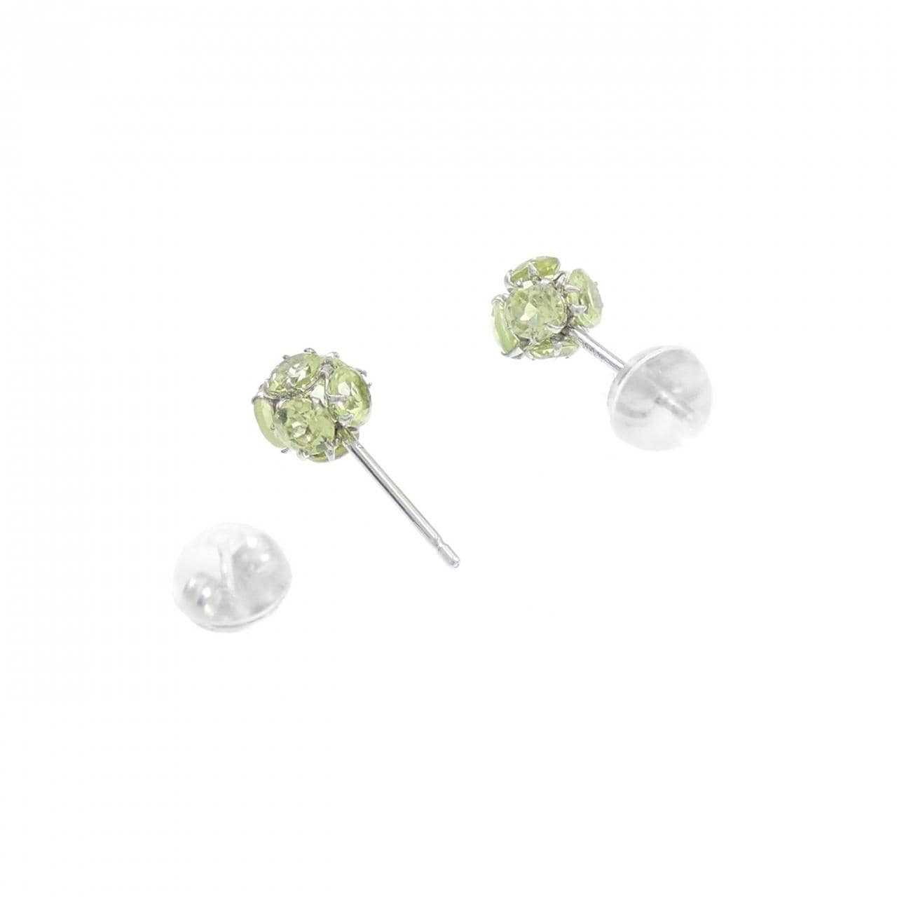 K14WG ペリドット ピアス