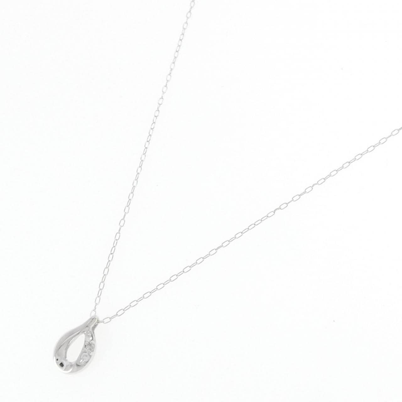 K10WG ダイヤモンド ネックレス 0.03CT