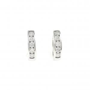 K18WG ダイヤモンド フープ ピアス 0.30CT