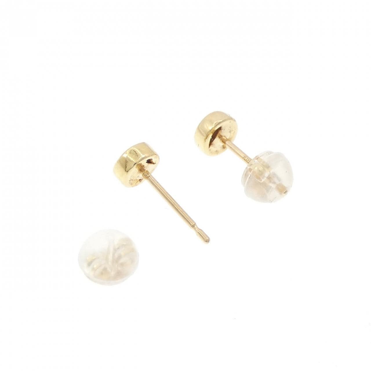 K18YG ソリティア ダイヤモンド ピアス 0.10CT