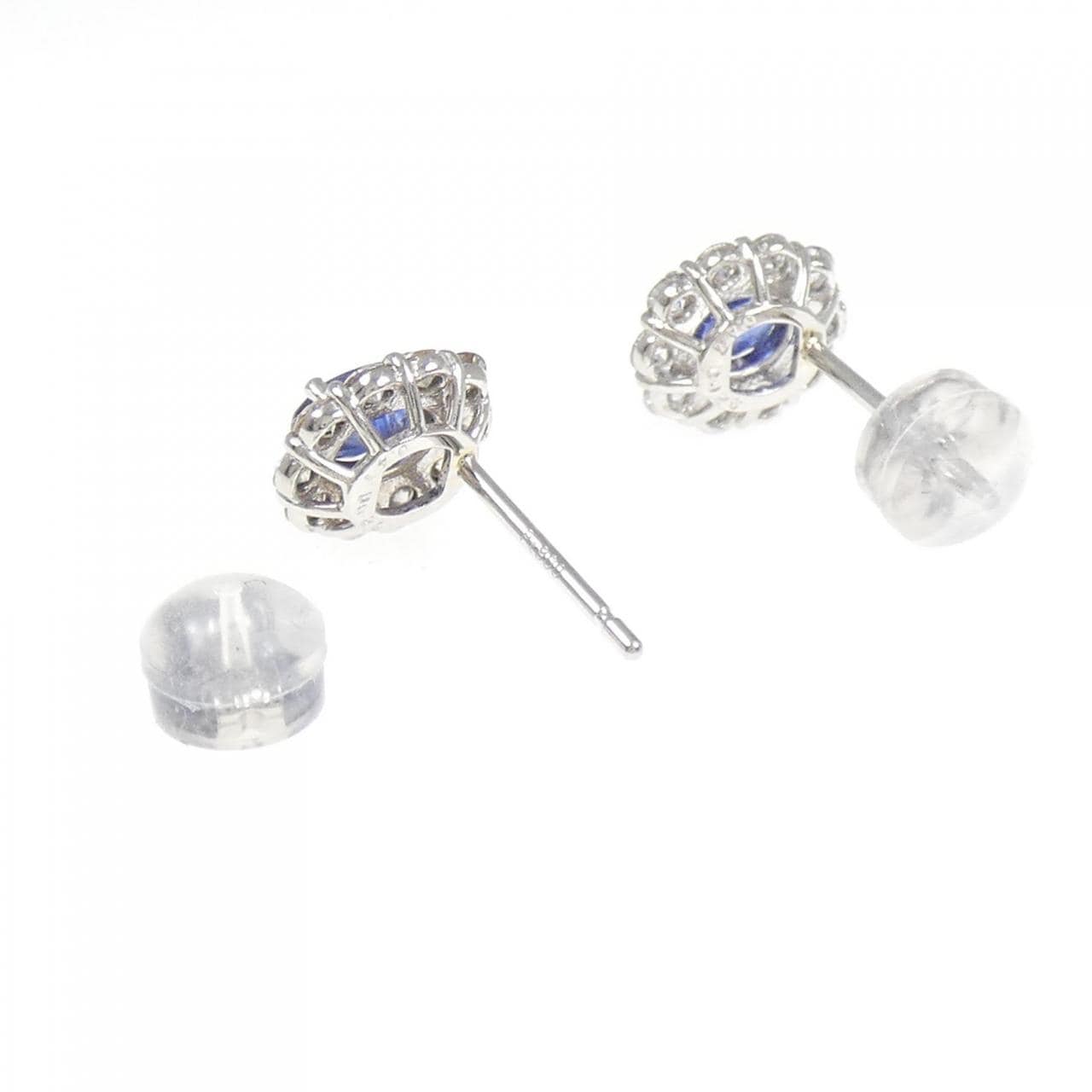 PT900藍寶石耳釘0.88CT