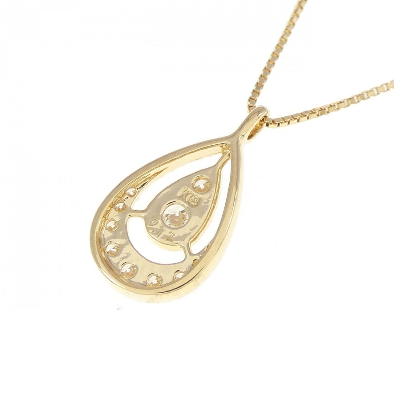 K18YG ダイヤモンド ネックレス 0.12CT