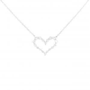 K18WG ハート ダイヤモンド ネックレス 0.20CT