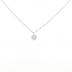 PT999/PT850 ソリティア ダイヤモンド ネックレス 0.4CT