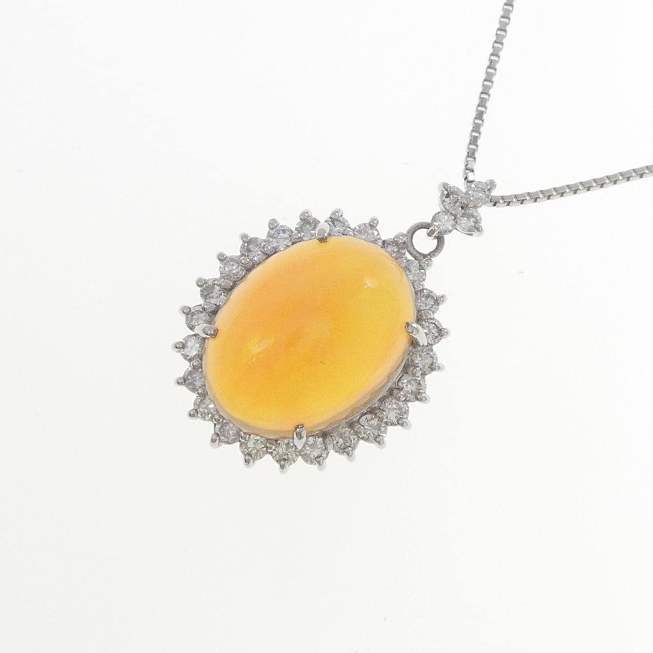 PT900/PT850 オパール ネックレス 5.07CT