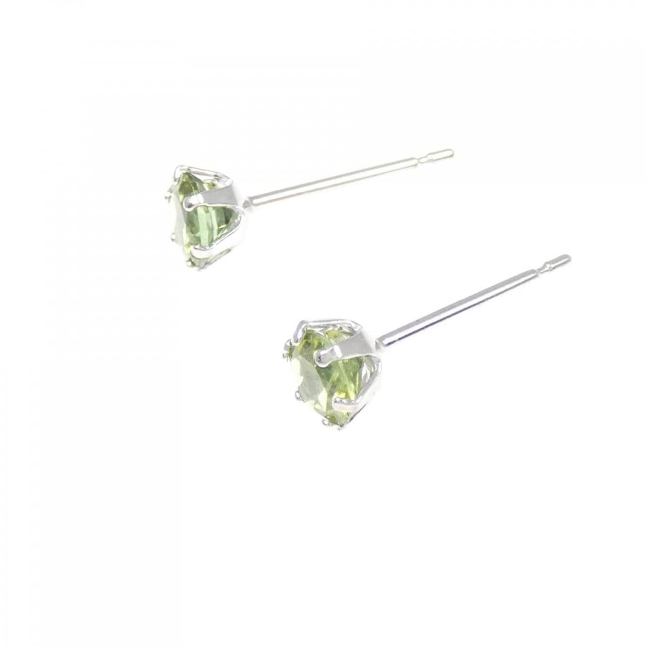 【新品】K18WG トルマリン ピアス