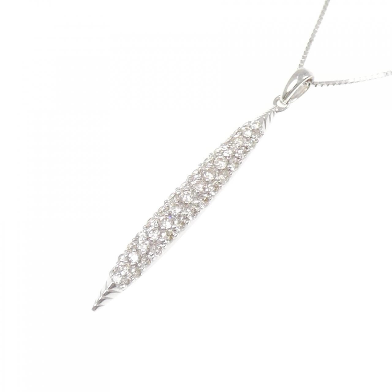 K18WG ダイヤモンド ネックレス 0.62CT