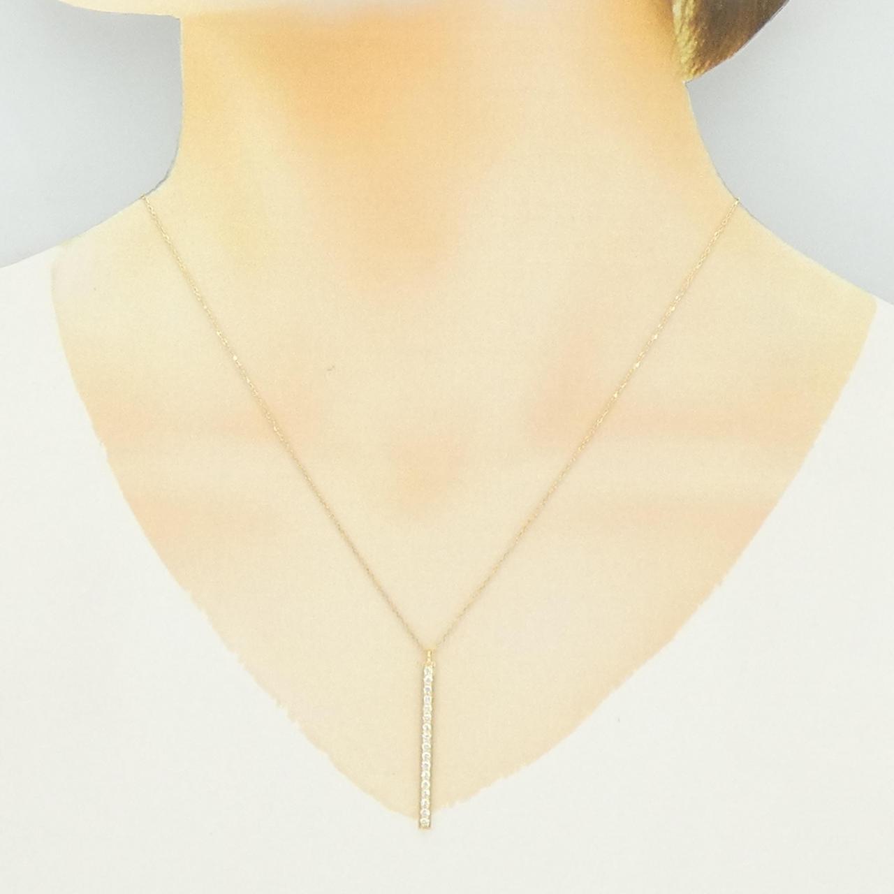 K18YG ダイヤモンド ネックレス 0.34CT