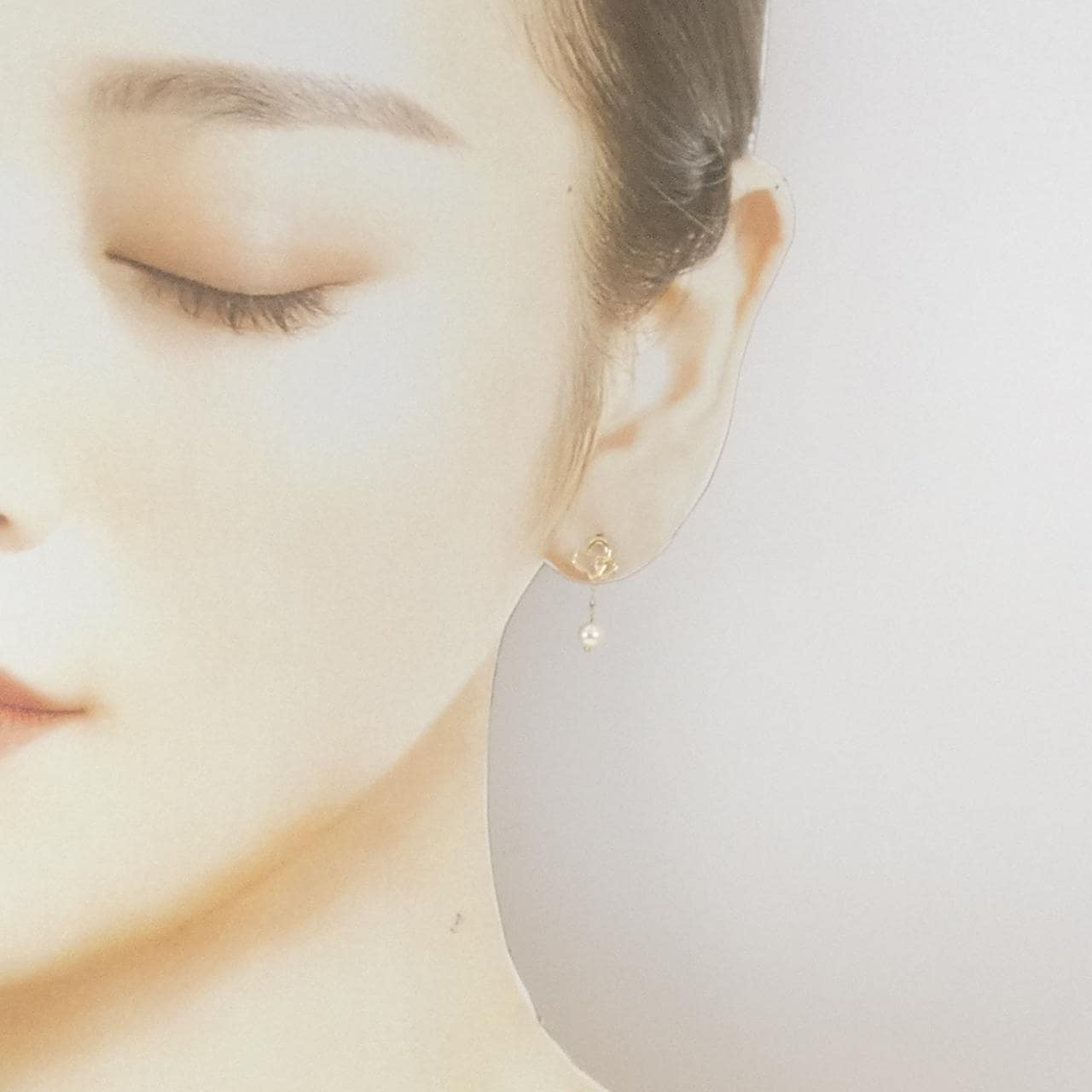 4゜C ハート 淡水パール ピアス