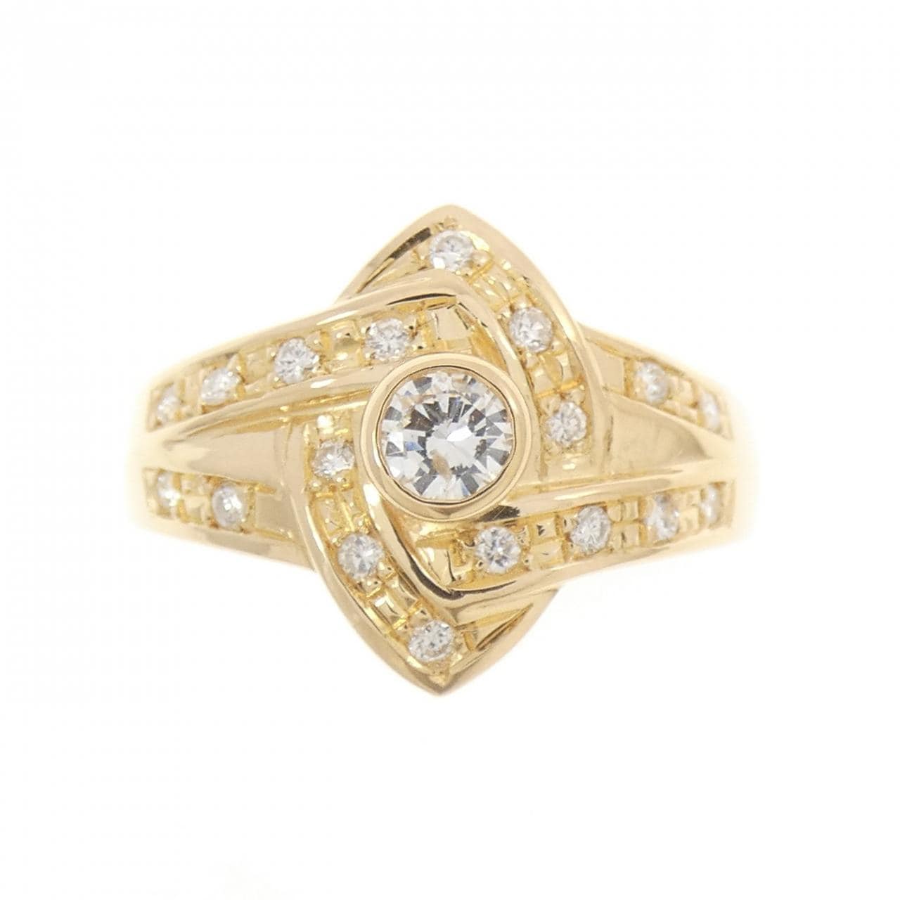 K18YG ダイヤモンド リング 0.15CT
