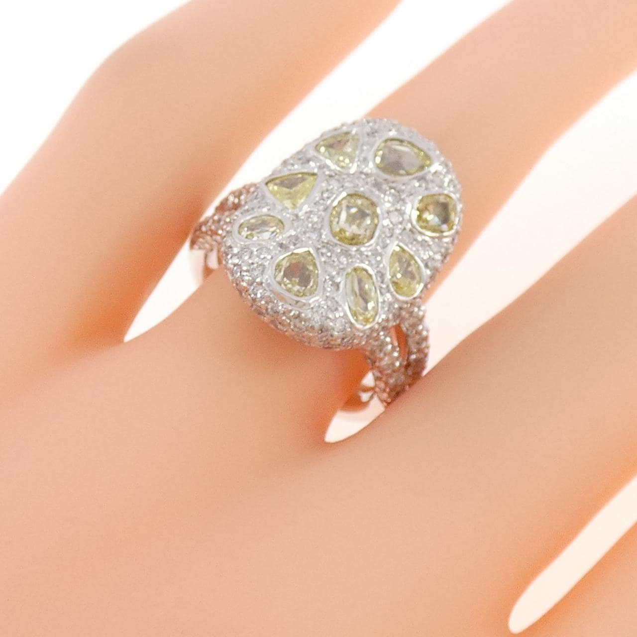 K18WG ダイヤモンド リング 1.63CT