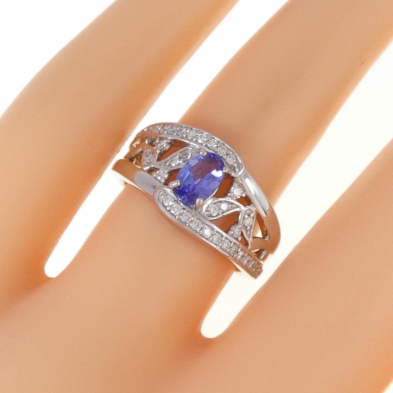 PT タンザナイト リング 0.44CT