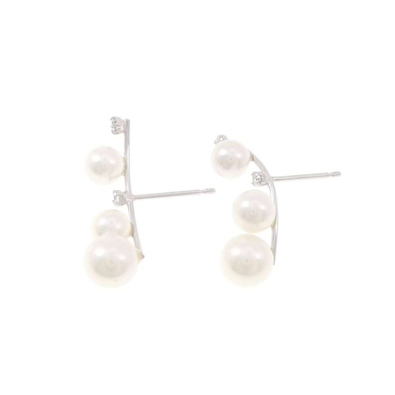 【新品】PT900 アコヤパール ピアス