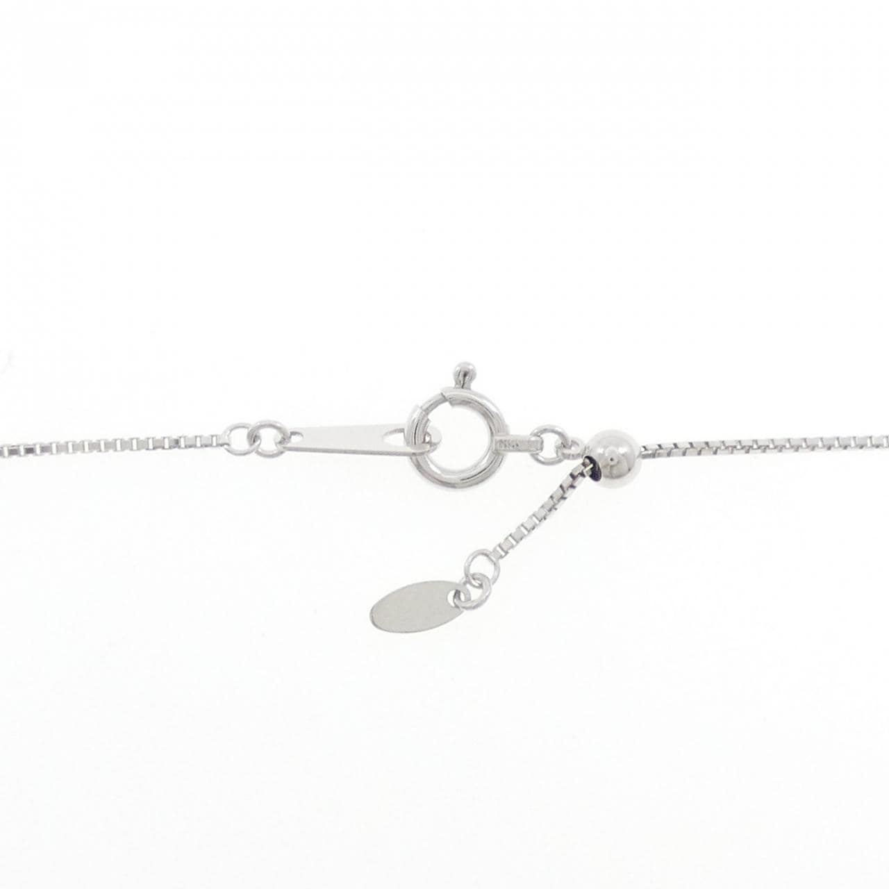 K18WG フラワー ダイヤモンド ネックレス 0.50CT