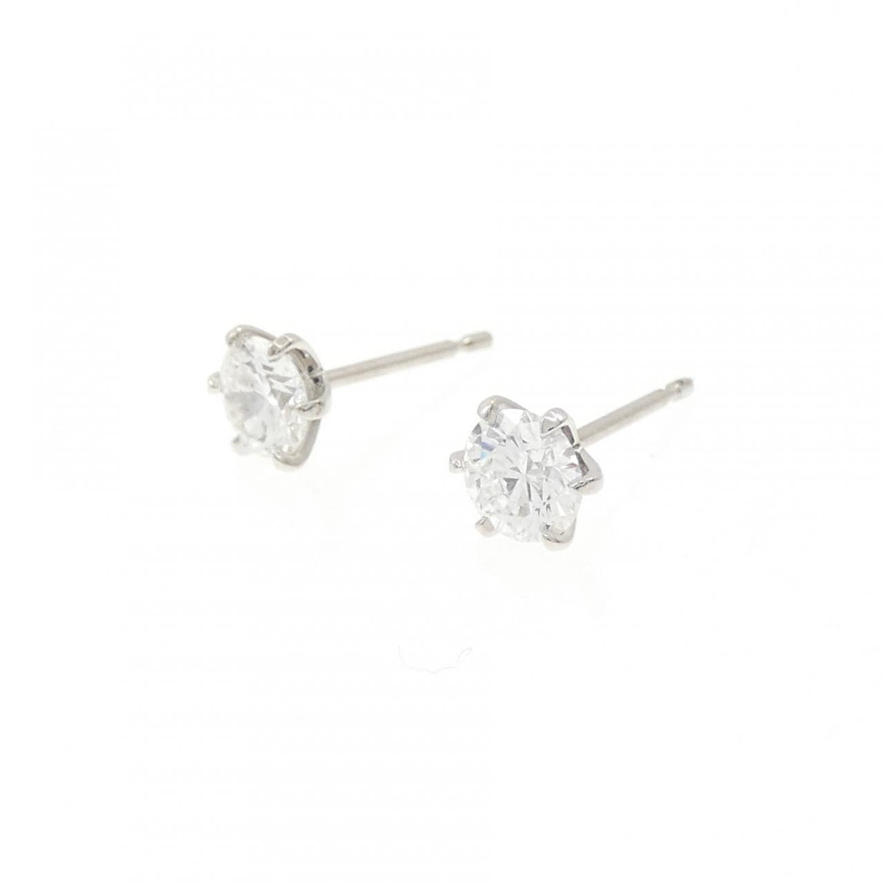 【リメイク】PT900/ST ダイヤモンド ピアス 0.402CT 0.410CT D VS1 VG-G