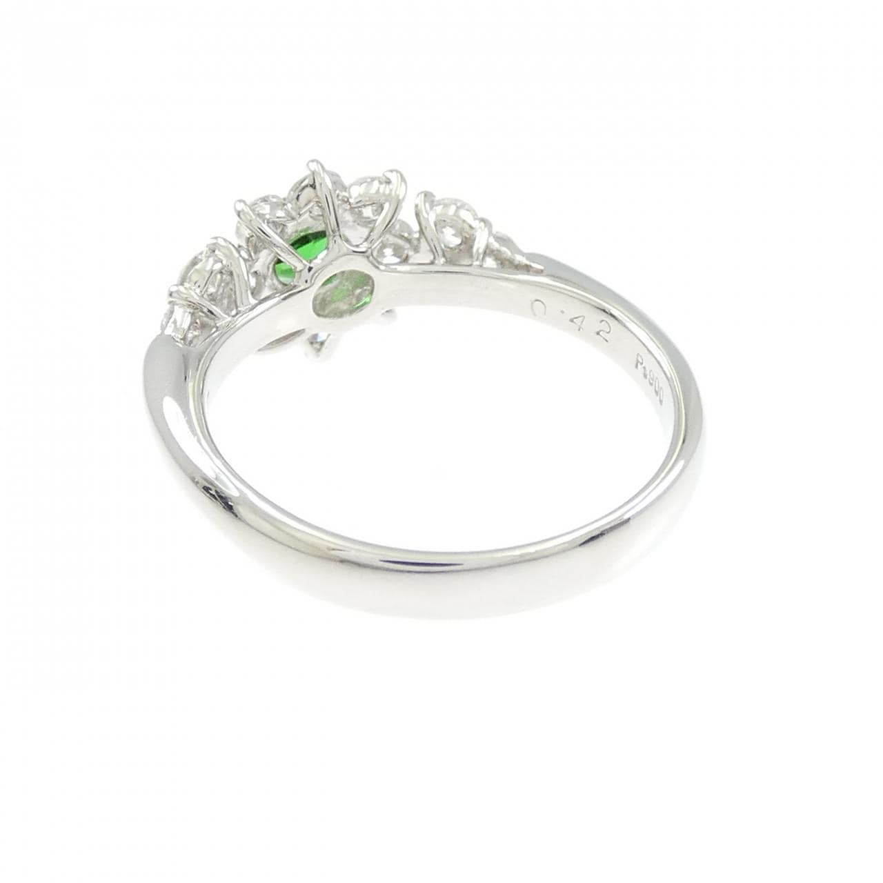 PT900 グリーンガーネット リング 0.42CT