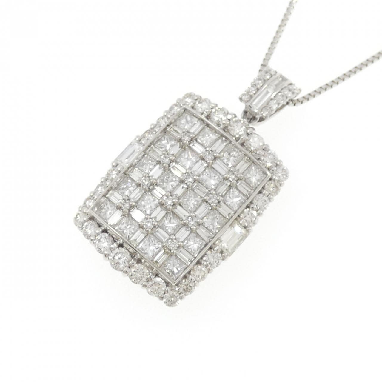【新品】PT900/PT850 ダイヤモンド ネックレス 2.00CT