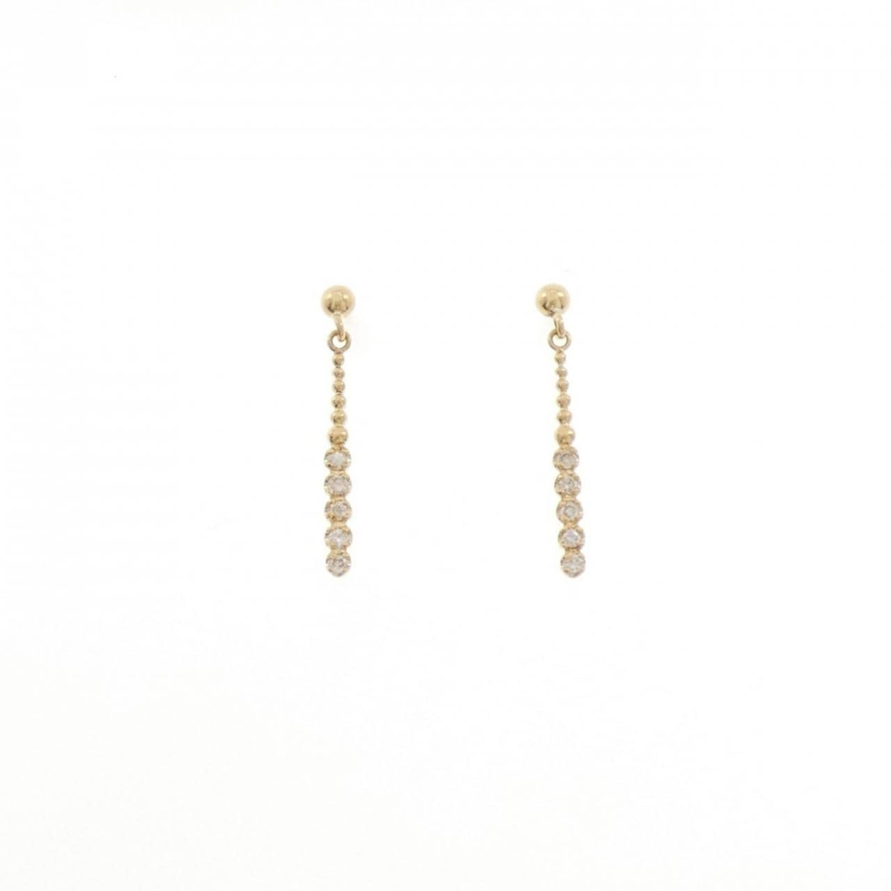 K18YG ダイヤモンド ピアス 0.10CT