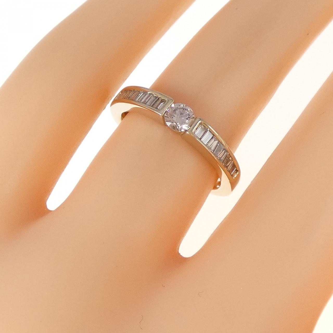 K18YG ダイヤモンド リング 0.18CT