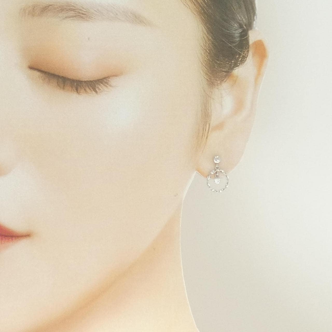 PT900 ダイヤモンド ピアス