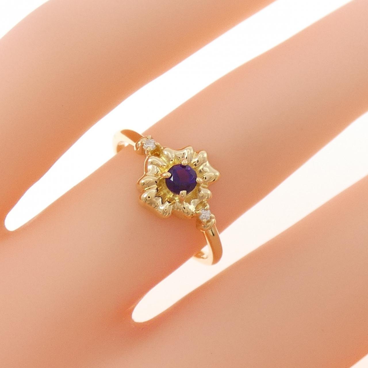 K18YG アメジスト リング 0.12CT