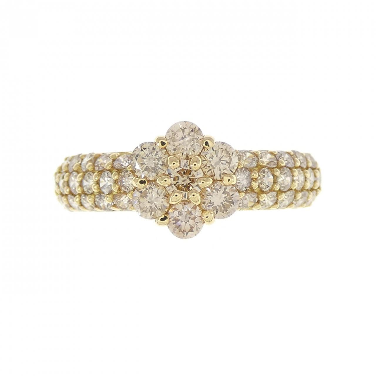 [BRAND NEW] K18YG Flower Diamond Ring 1.00CT