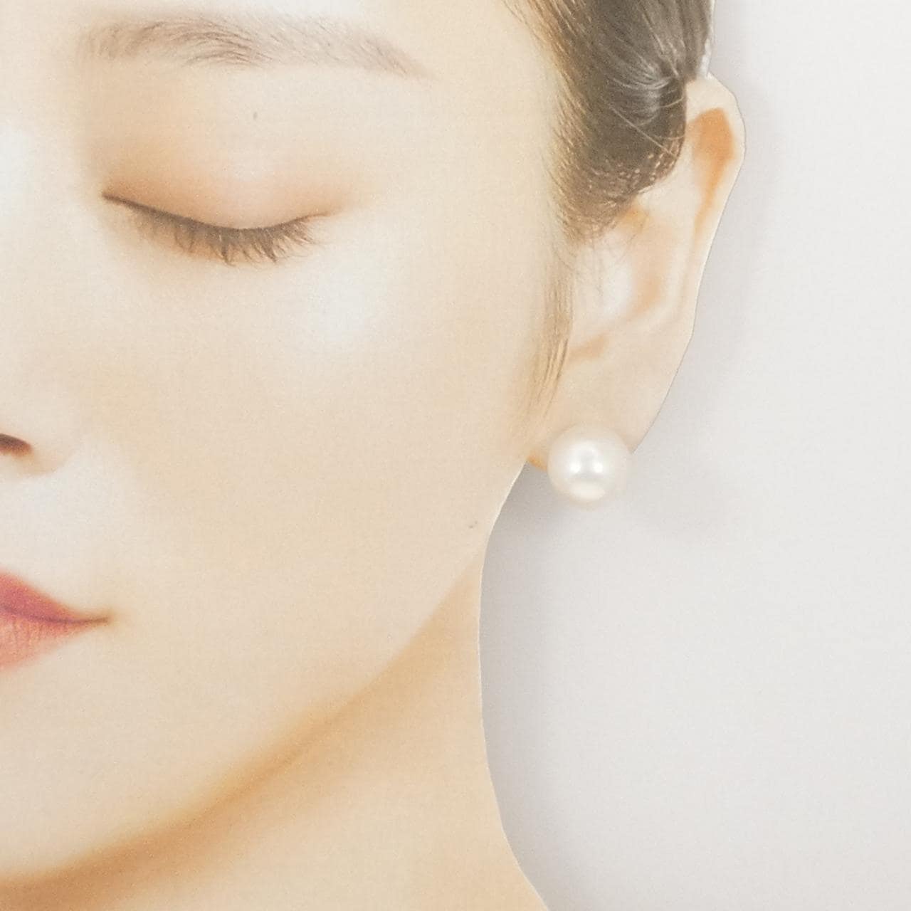 K14WG 白蝶パール ピアス
