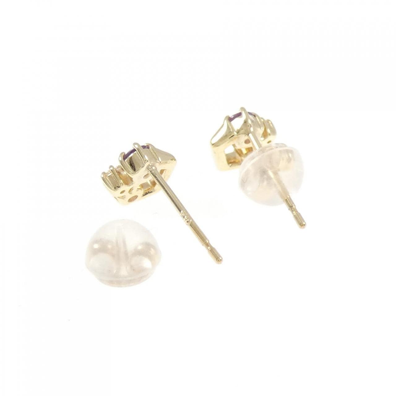 【新品】K10YG アメジスト ピアス