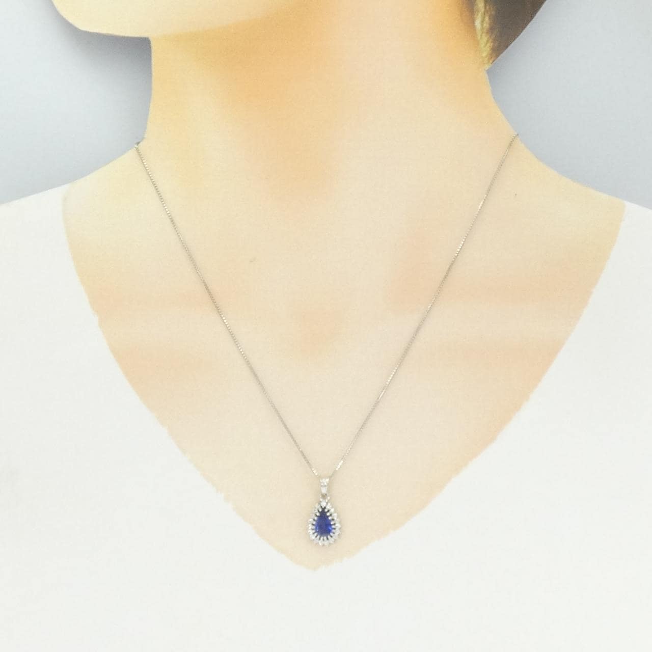 PT900/PT850 サファイヤ ネックレス 1.41CT