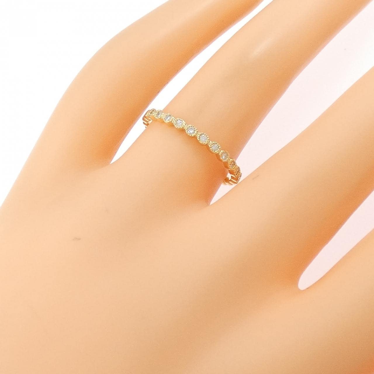 【リメイク】K18YG ダイヤモンド リング 0.10CT