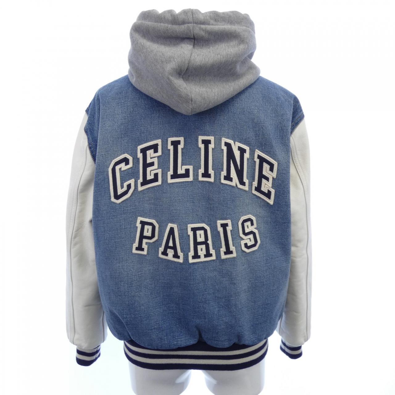 セリーヌ CELINE ピスモ ウォッシュ デニム バーシティ 2Q563206T エディ期 ブルゾン