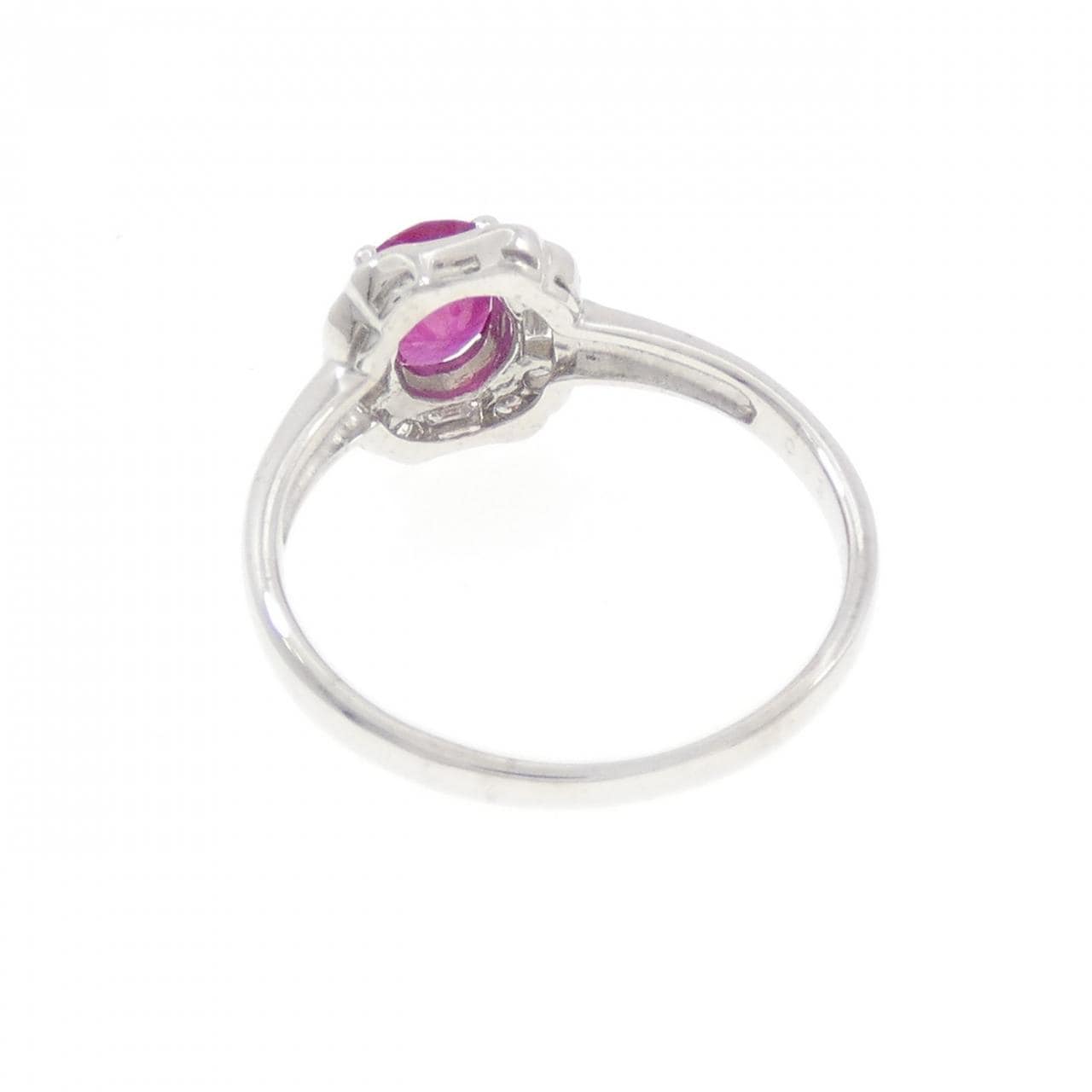 K18WG ルビー リング 0.73CT