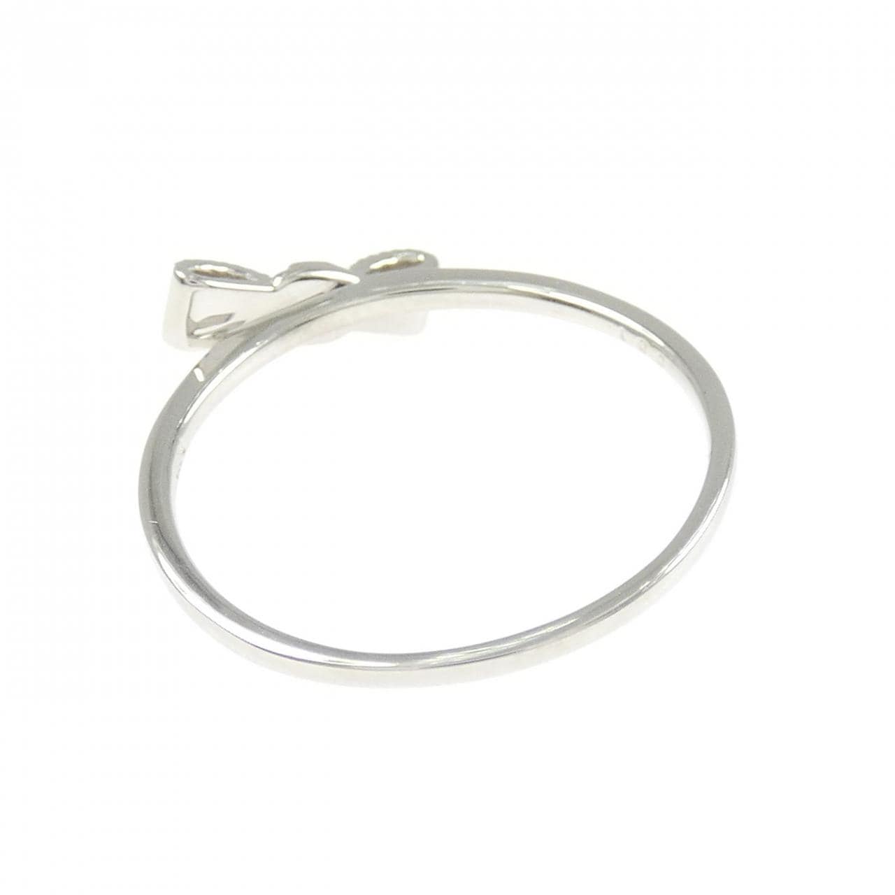 PT950 リボン ダイヤモンド リング 0.01CT