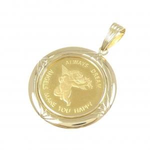 K18YG(枠) コイン ペンダント