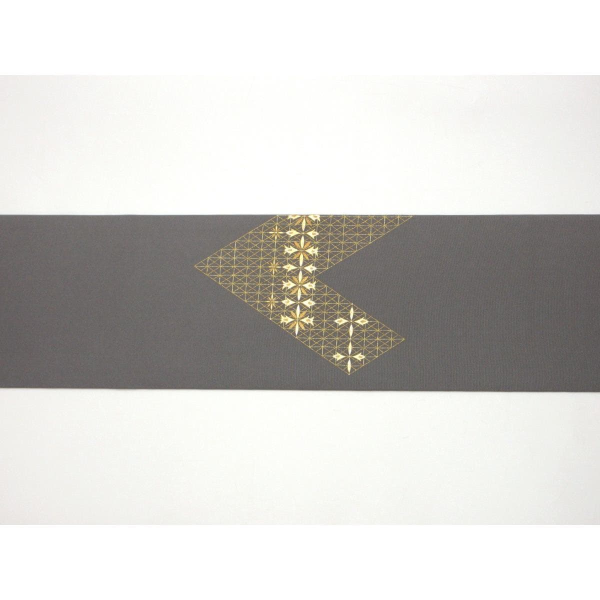 【未使用品】名古屋帯　塩瀬染帯　金彩友禅