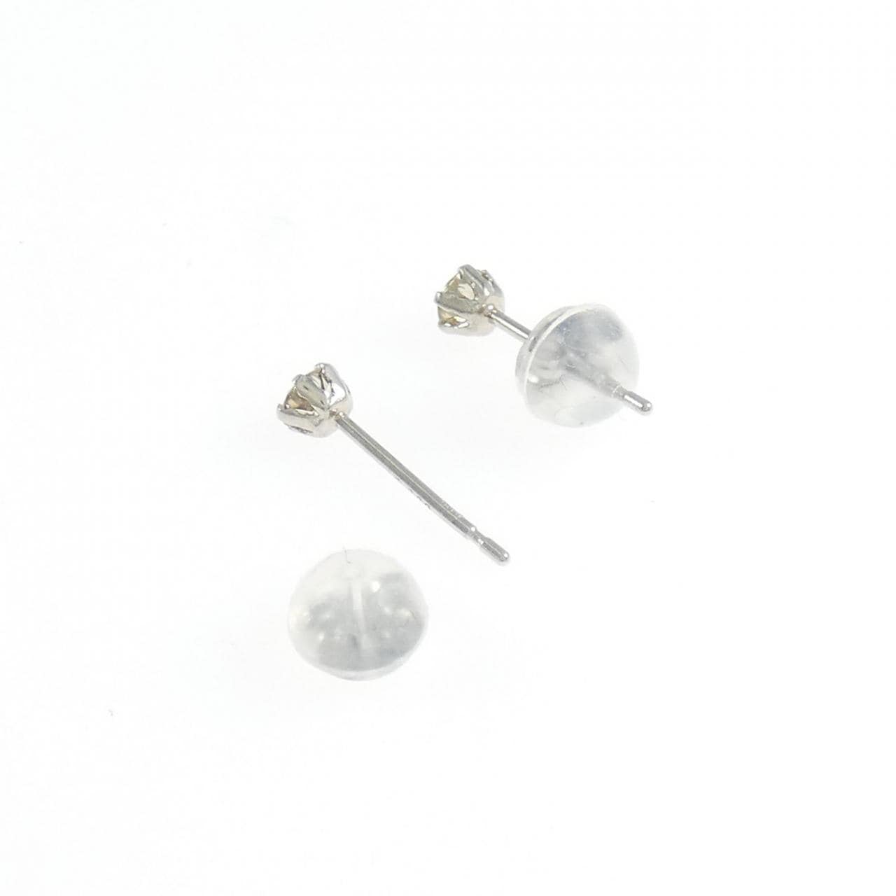 PT900 ソリティア ダイヤモンド ピアス 0.20CT