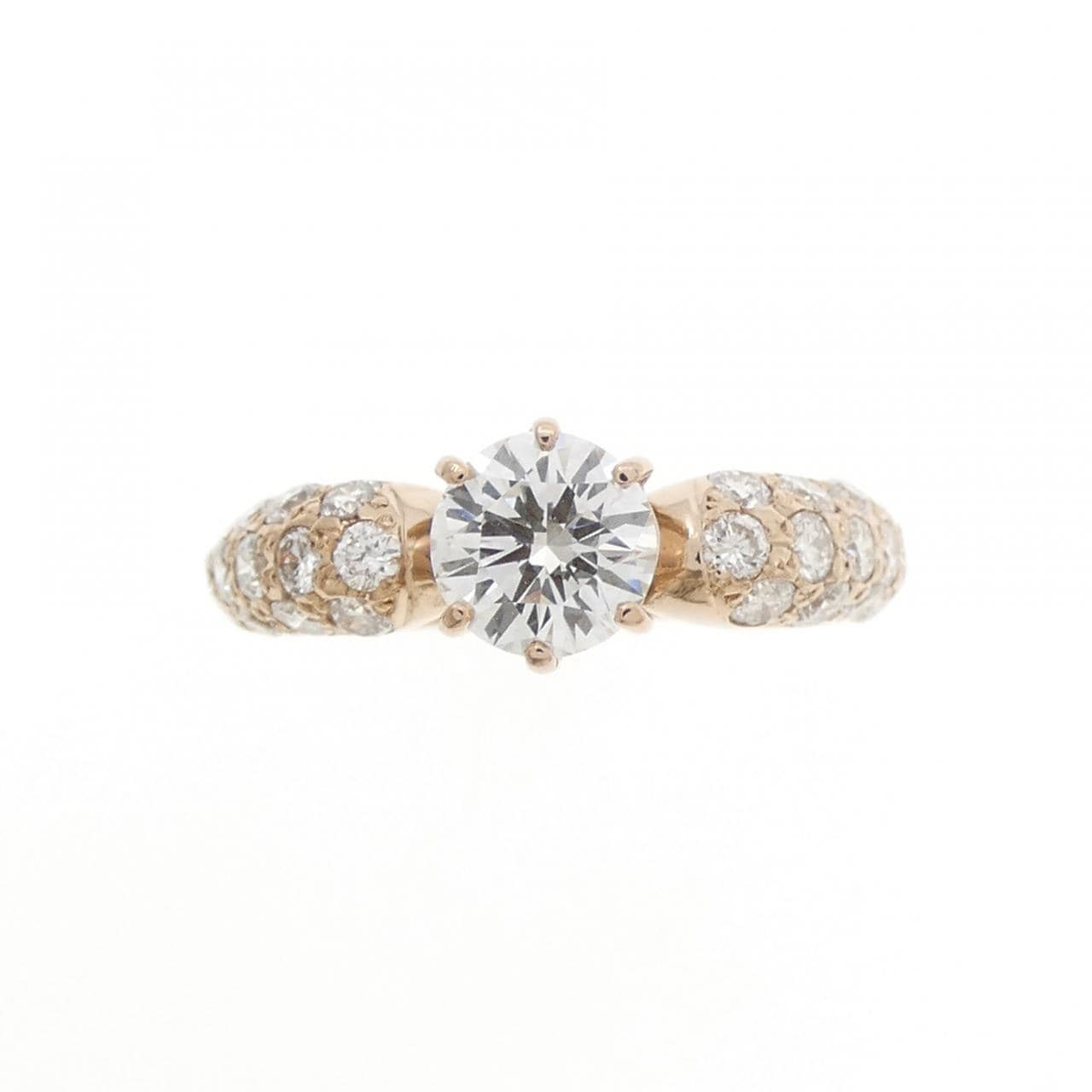 K18PG ダイヤモンド リング 0.585CT D VS1 EXT