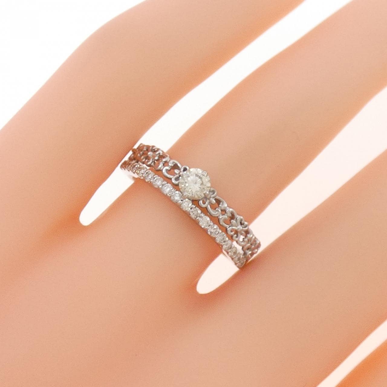 PT950 ダイヤモンド リング 0.178CT